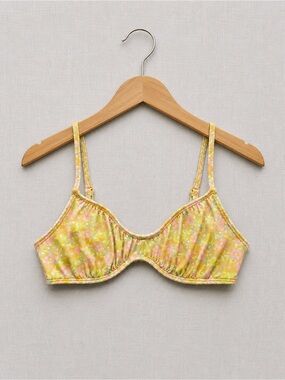 Dippin' Daisy's Yellow & Pink Floral Bikini Scoop Top